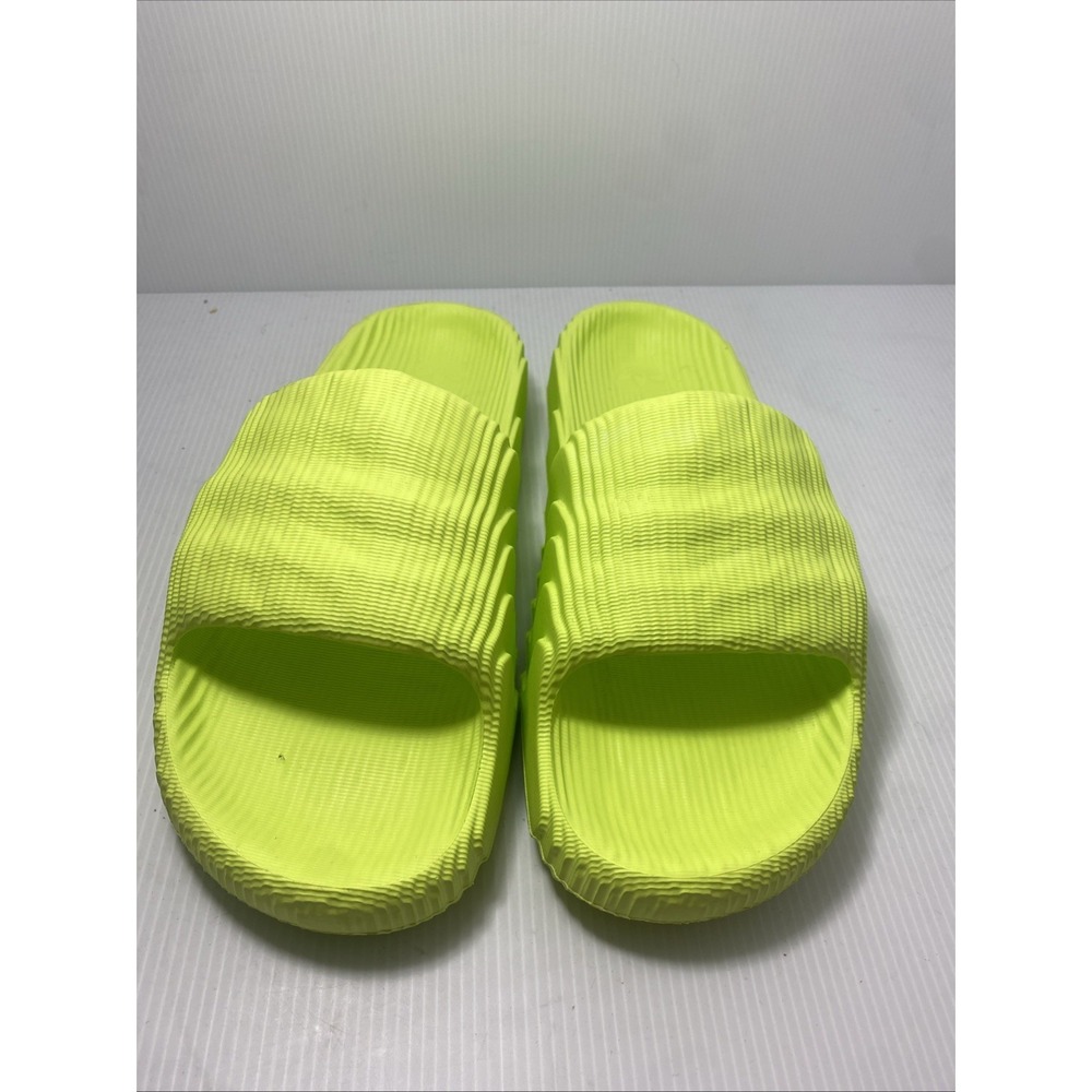 Adidas Adilette 22 Solar Mens Slides Sz 10Uk Casual Comfort Lime Green Synthetic